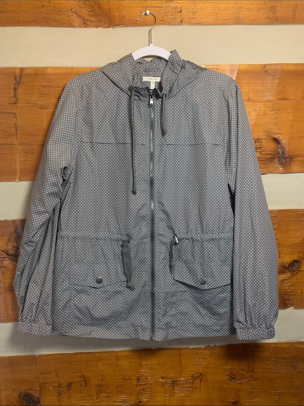 Maurices polka dot windbreaker jacket